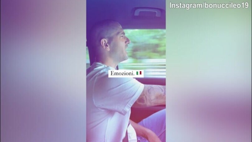 Italia, Bonucci rivive e canta le "Notti Magiche"