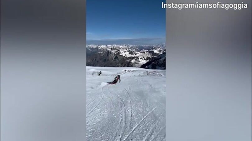 Sofia Goggia, finalmente in pista: "Quattro mesi dopo… prime curve"