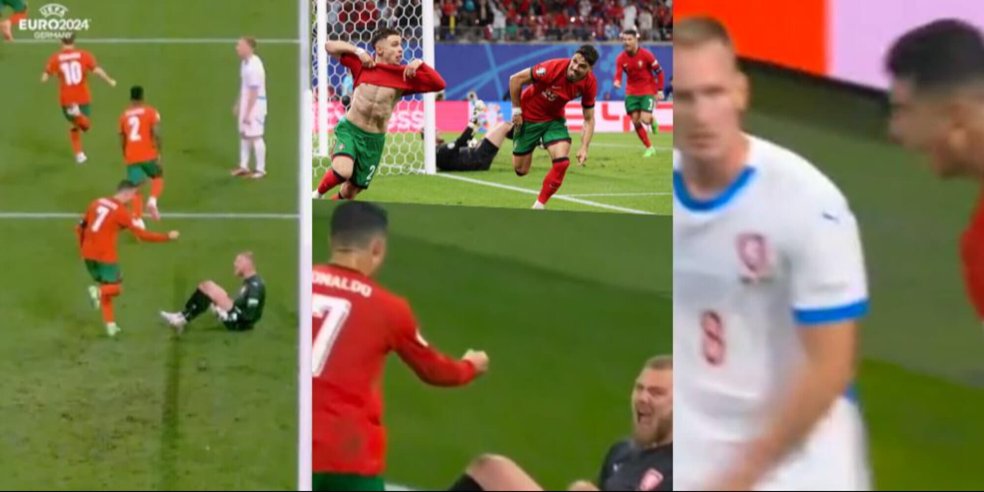 Cristiano Ronaldo, il brutto gesto dopo il gol Conceiçao fa infuriare i social