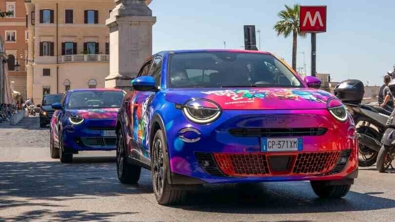 FIAT 600 Italia celebra a Roma l'uscita nel cinema di "Inside Out 2”.