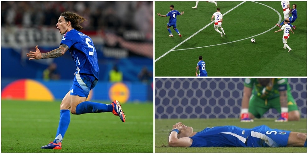 Fa tutto Calafiori: l’azione sontuosa, l’assist per Zaccagni e le lacrime