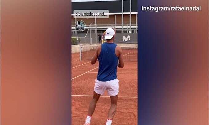L'allenamento di Nadal verso  Wimbledon