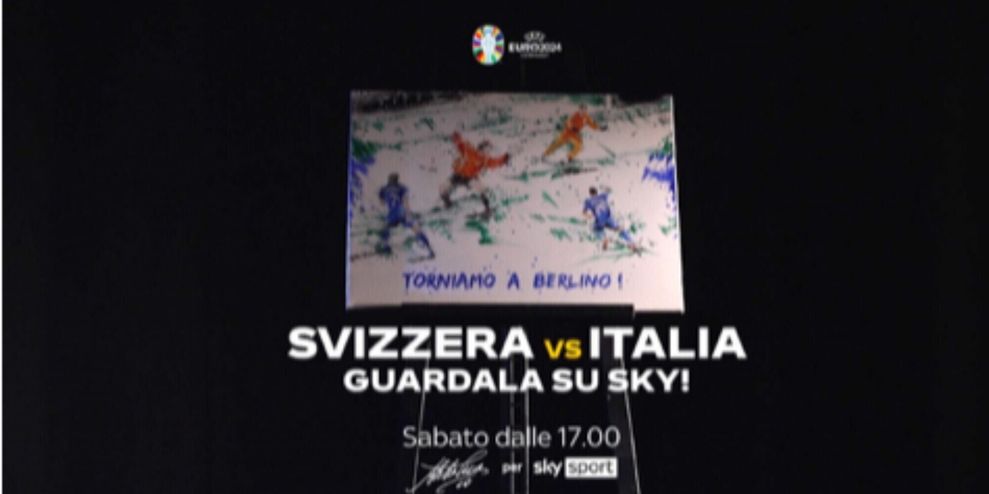 Sky Sport: “Torniamo a Berlino, Italia”, in onda con la voce di Del Piero e le pennellate di Pako Bono