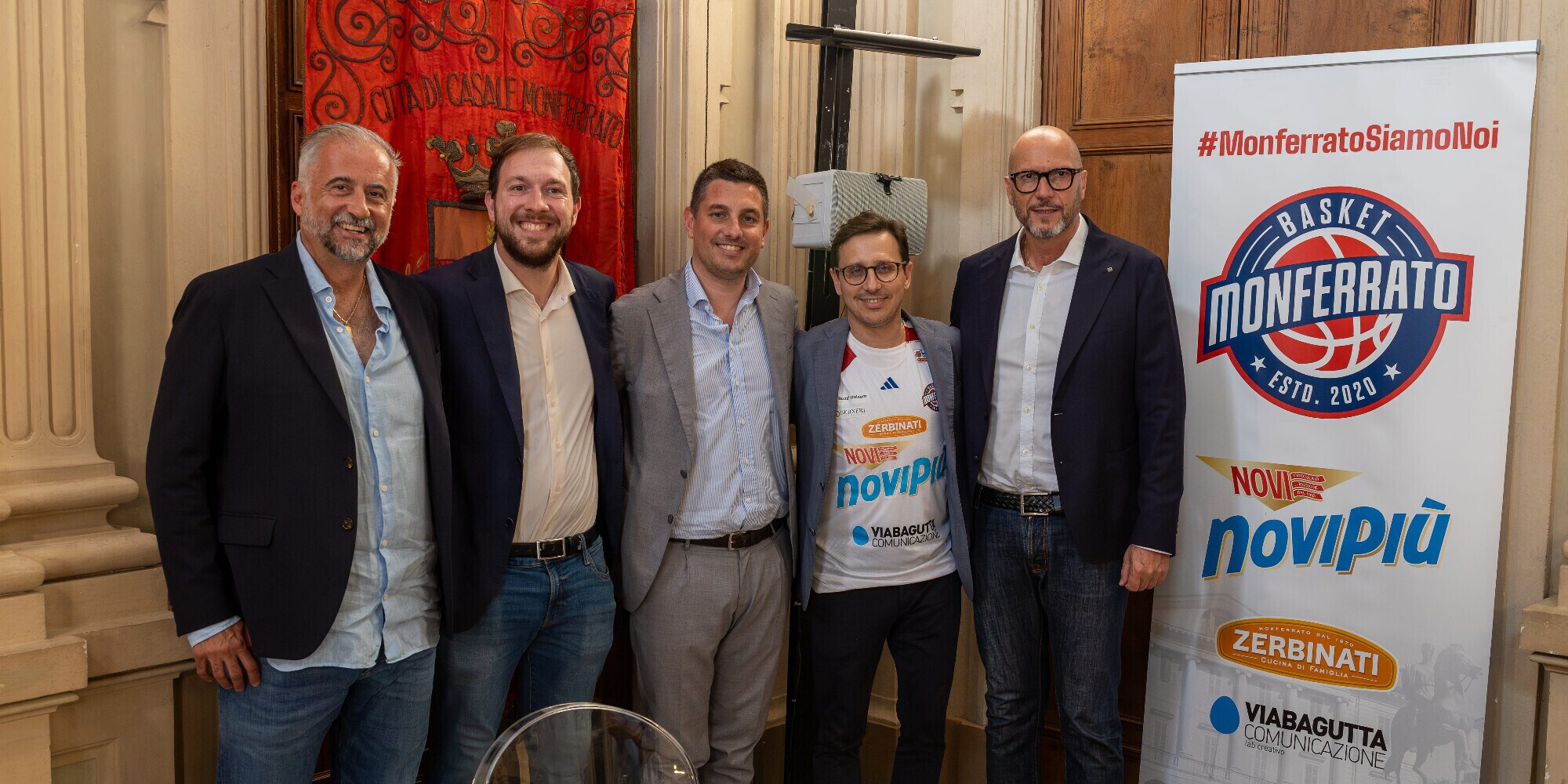 Novipiù Monferrato Basket: presentati Casalvieri e Corbani