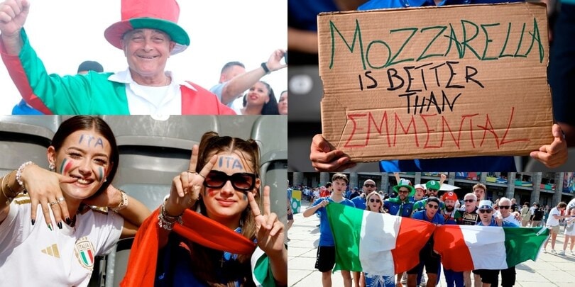 "La mozzarella è meglio dell'Emmental", tifosi Italia scatenati sugli spalti