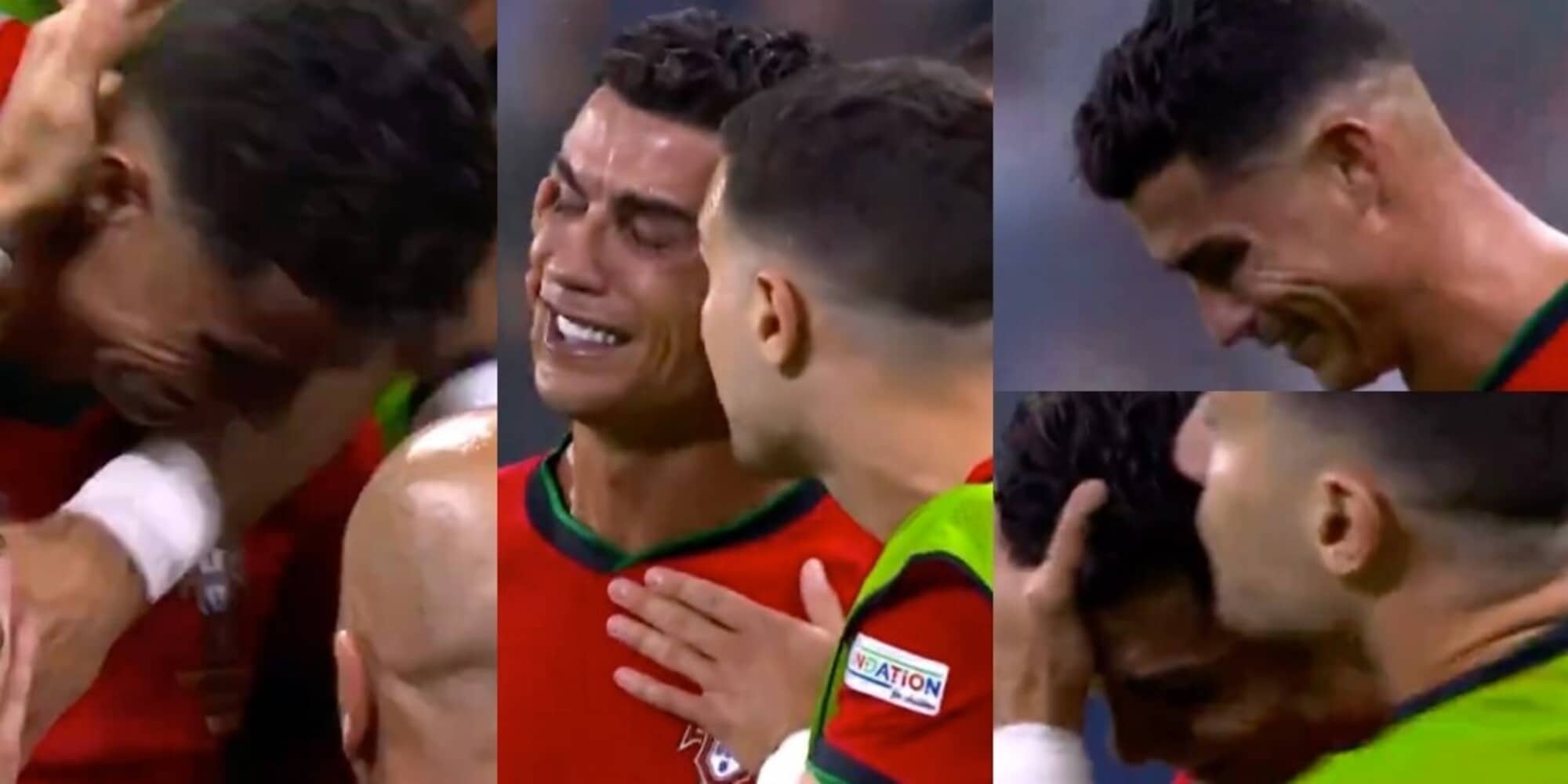 Ronaldo distrutto, lacrime a gara in corso: piange anche mamma Dolores