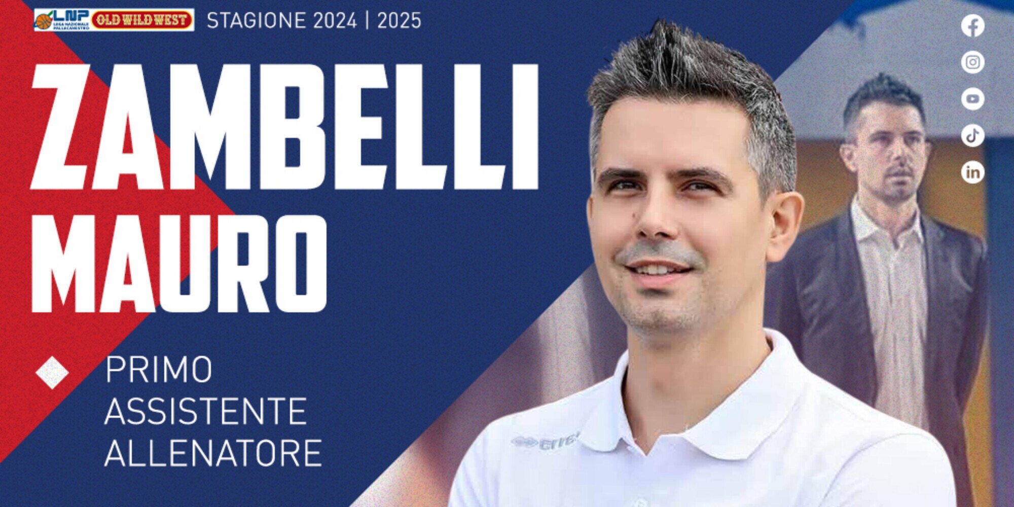Novipiù Monferrato Basket: Mauro Zambelli nello staff tecnico di coach Corbani