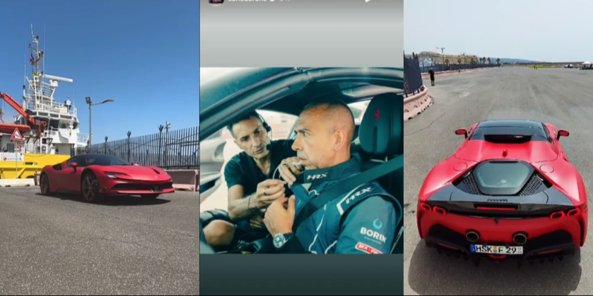 Fabio Barone sulla Ferrari SF90 a caccia del sesto record sulla portaeromobili Giuseppe Garibaldi