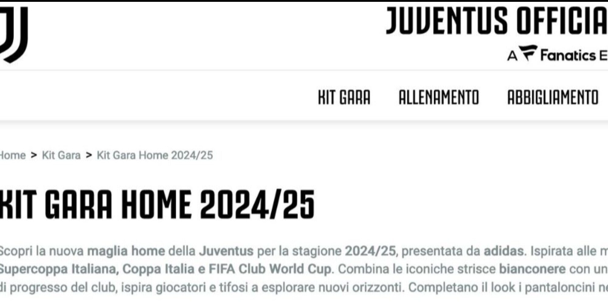 "Ispirata alla Luna": Juve, la pagina nascosta della nuova maglia