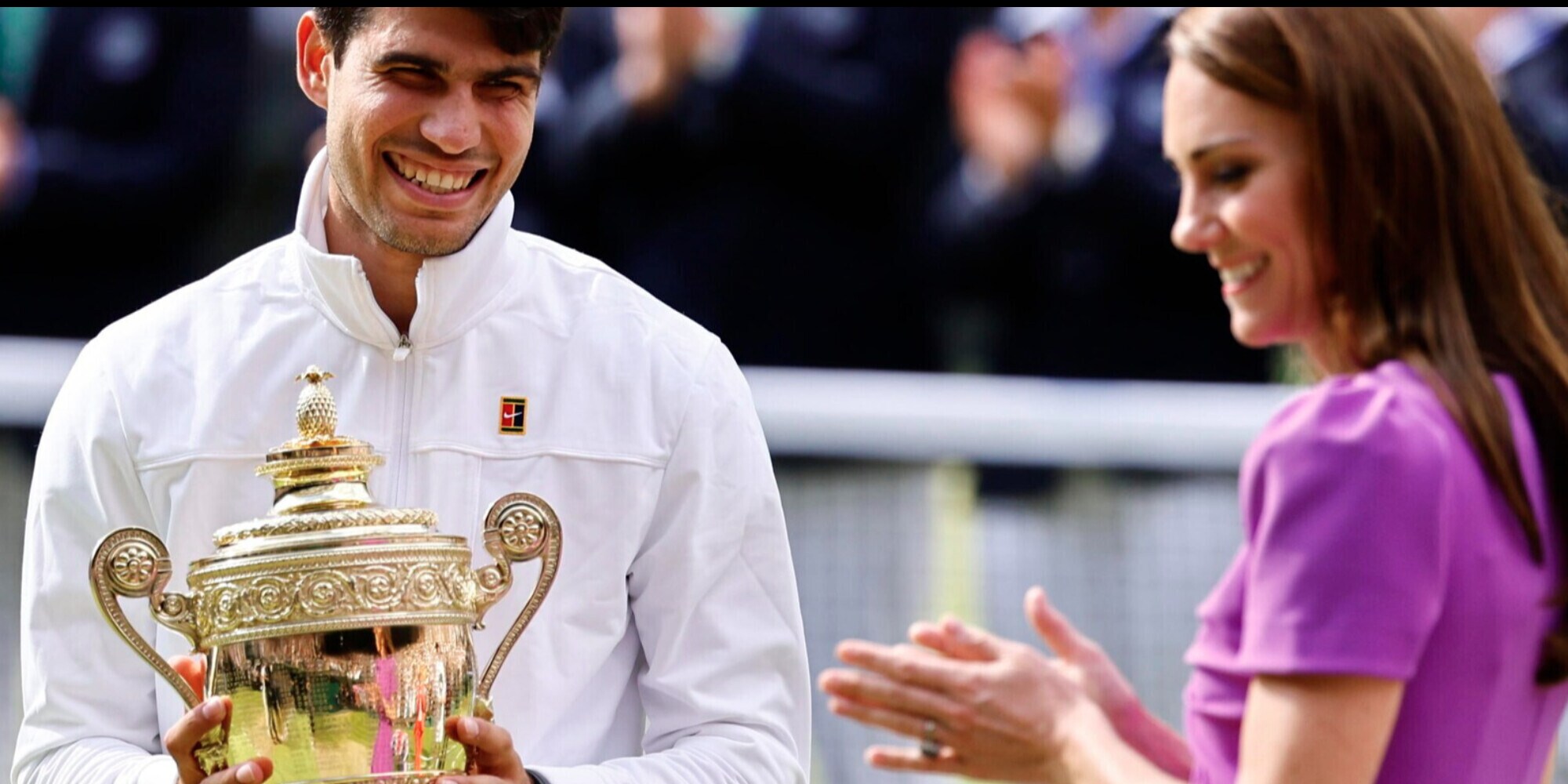 Kate Middleton, abito viola e spilla per Wimbledon: il significato segreto