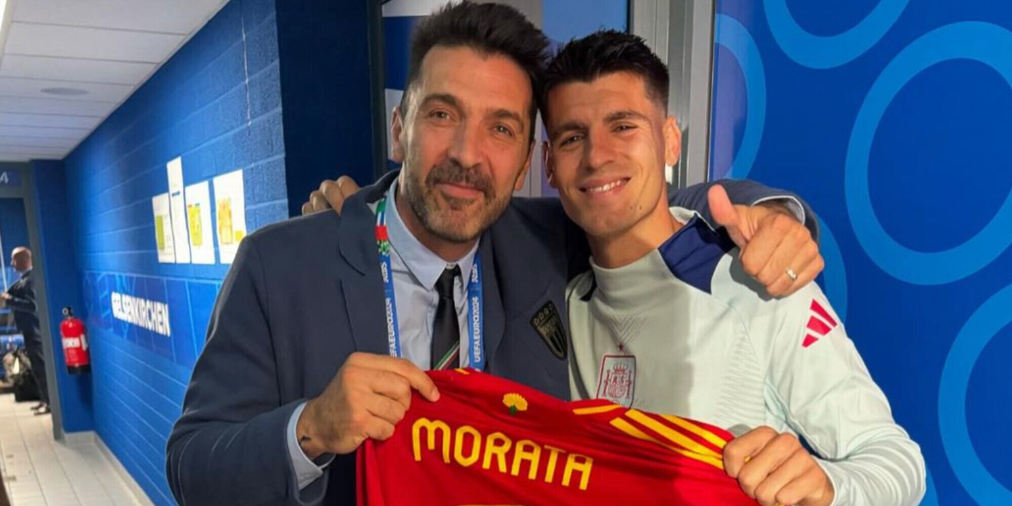 Buffon incorona Morata: "Con un capitano così, nulla è impossibile"