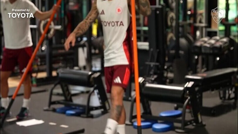 La Roma si allena a Trigoria senza Dybala
