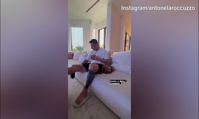 Pioggia e mate, il relax di Messi