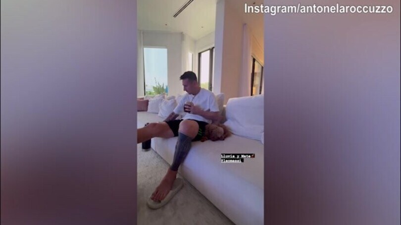 Pioggia e mate, il relax di Messi
