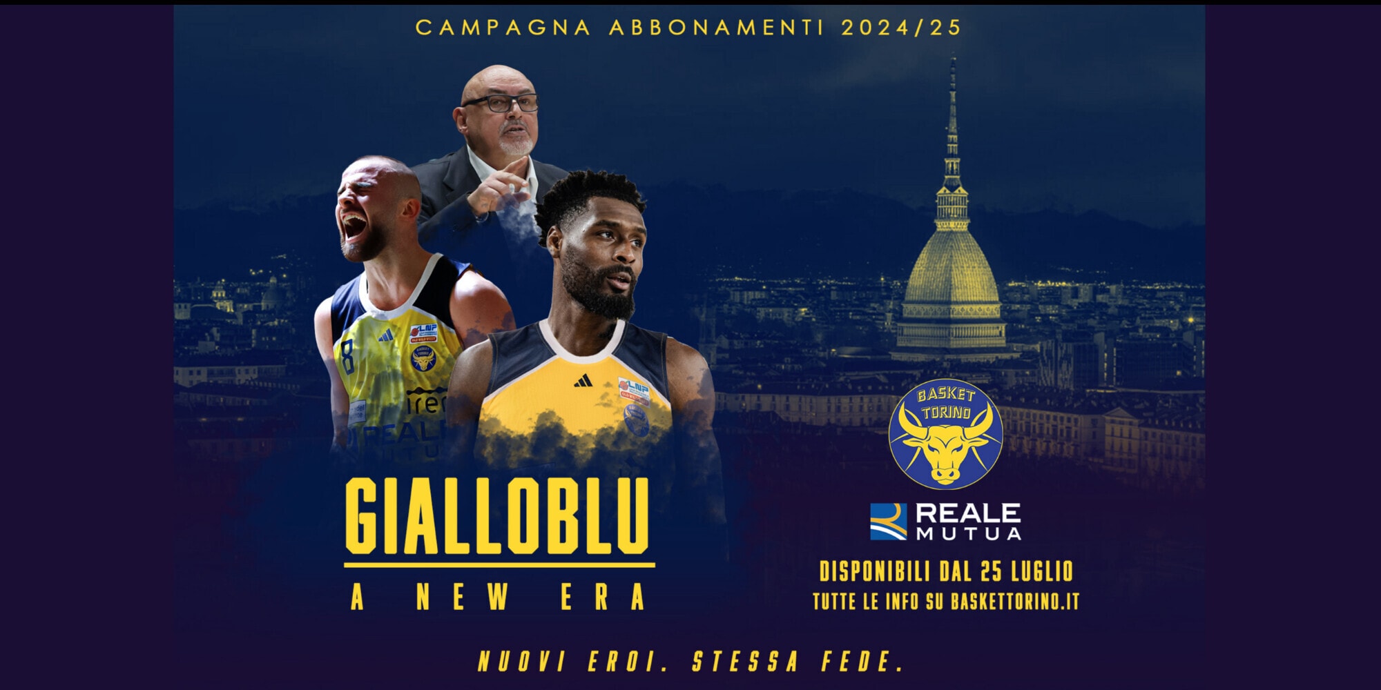 "Gialloblu: A New Era”, la campagna abbonamenti 2024/25 di Basket Torino