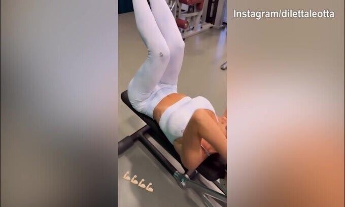 Diletta Leotta, giovedì in palestra