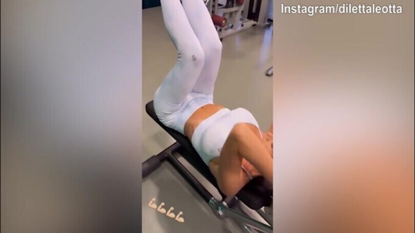 Diletta Leotta, giovedì in palestra
