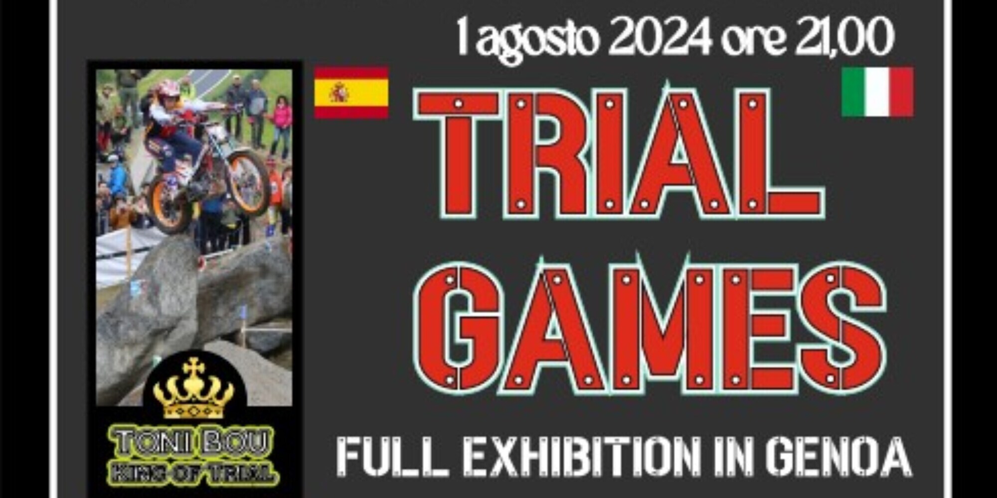 Genova capitale del trial acrobatico giovedì 1 agosto con la stella Toni Bou