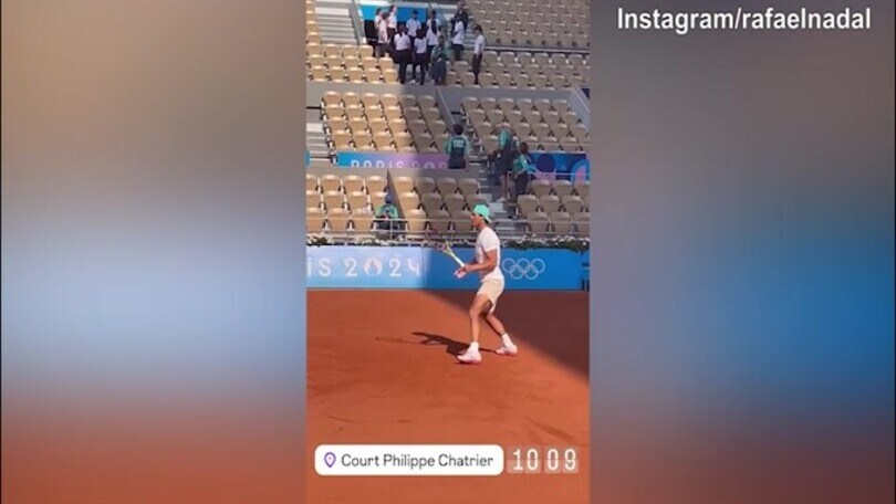 Oggi la sfida con Djokovic, Nadal si scalda