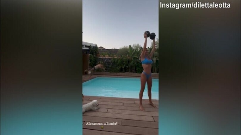 Diletta Leotta, allenamento a bomba....