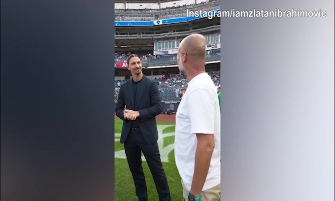 Guardiola saluta Ibra: la reazione dello svedese è virale