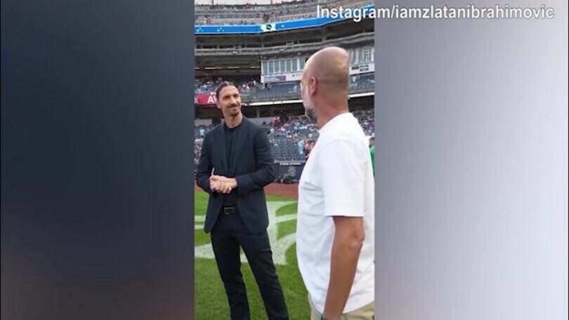 Guardiola saluta Ibra: la reazione dello svedese è virale