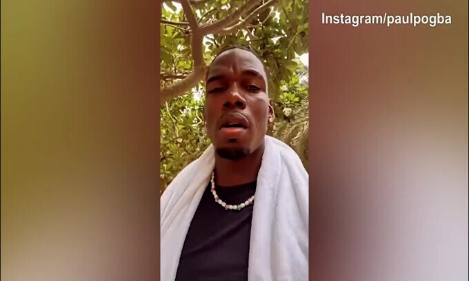 Pogba si allena a casa e non perde il buon umore