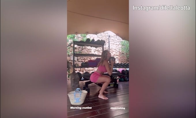 Diletta Leotta, intenso lavoro in mattinata