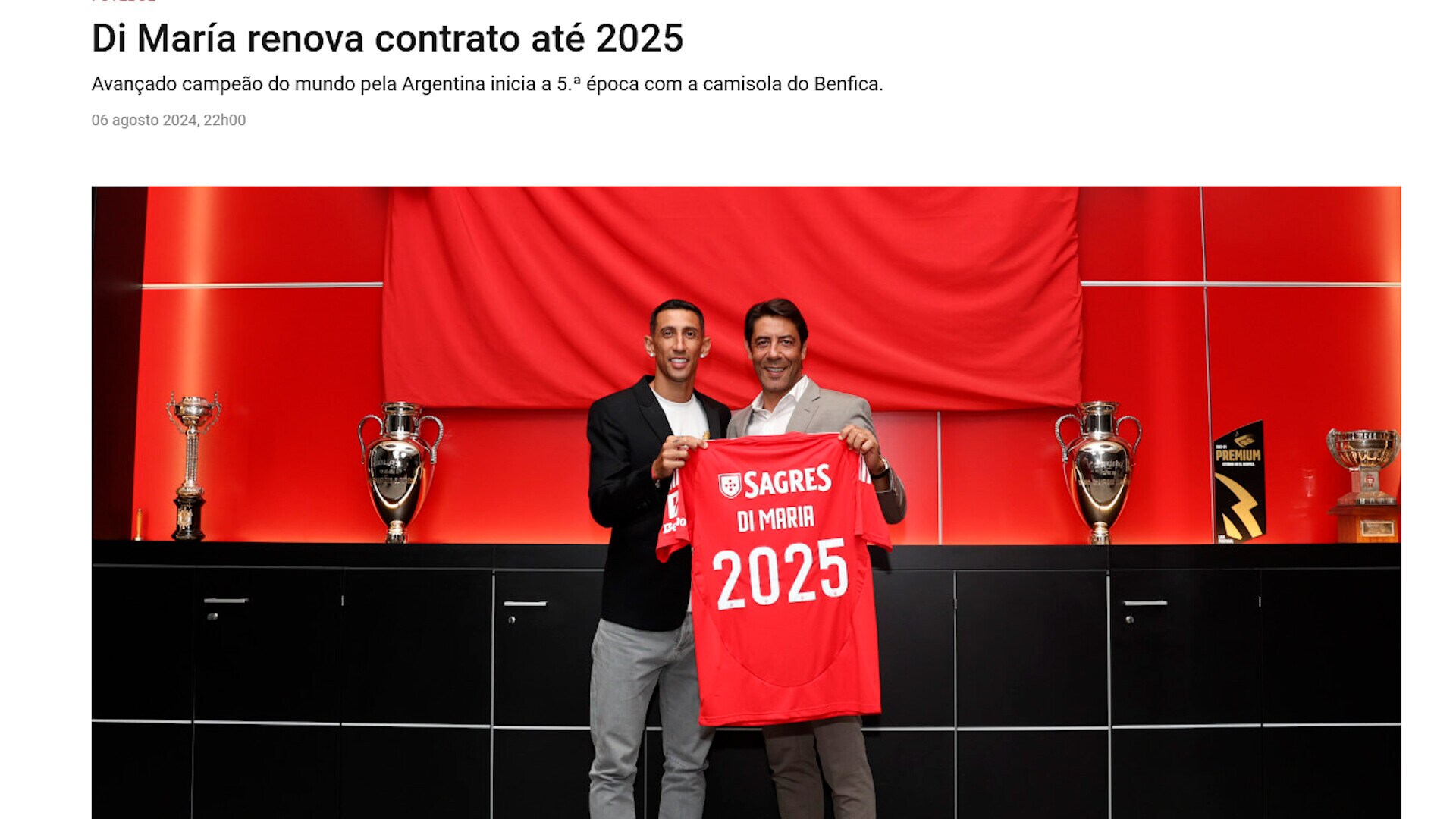 Ufficiale, Benfica: Di Maria ha firmato fino al 2025
