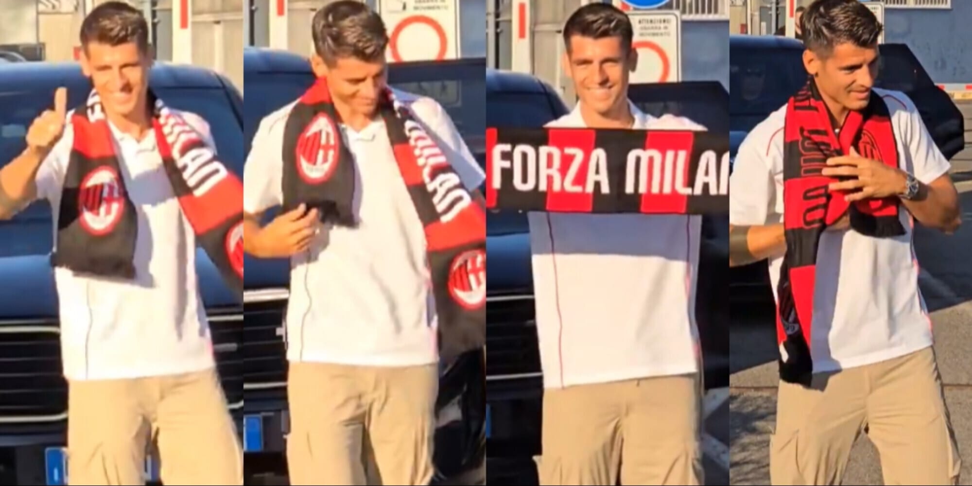 Morata è arrivato a Milano: lo spagnolo pronto per iniziare l'avventura rossonera