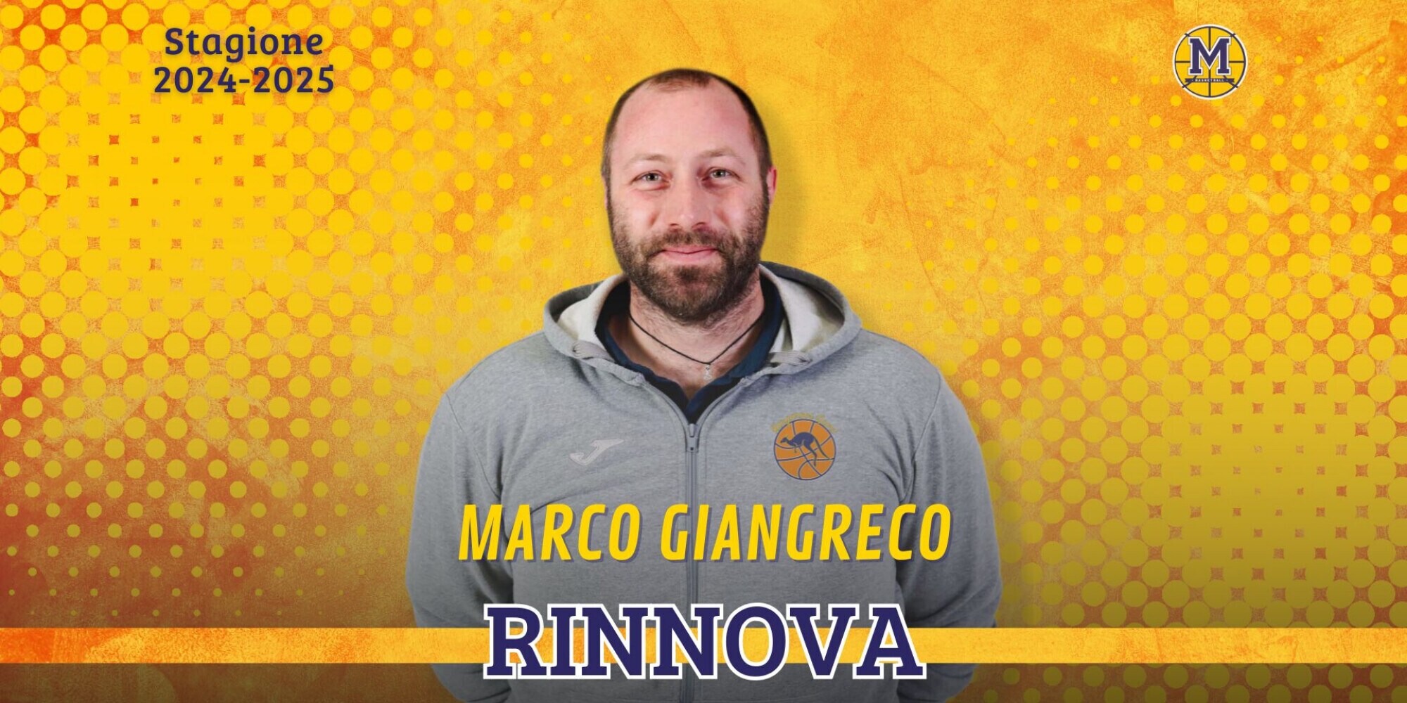Moncalieri Basketball e Marco Giangreco ancora insieme