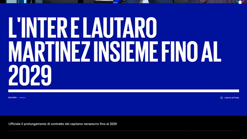 Ufficiale, Inter: rinnovo fino al 2029 per Lautaro Martinez