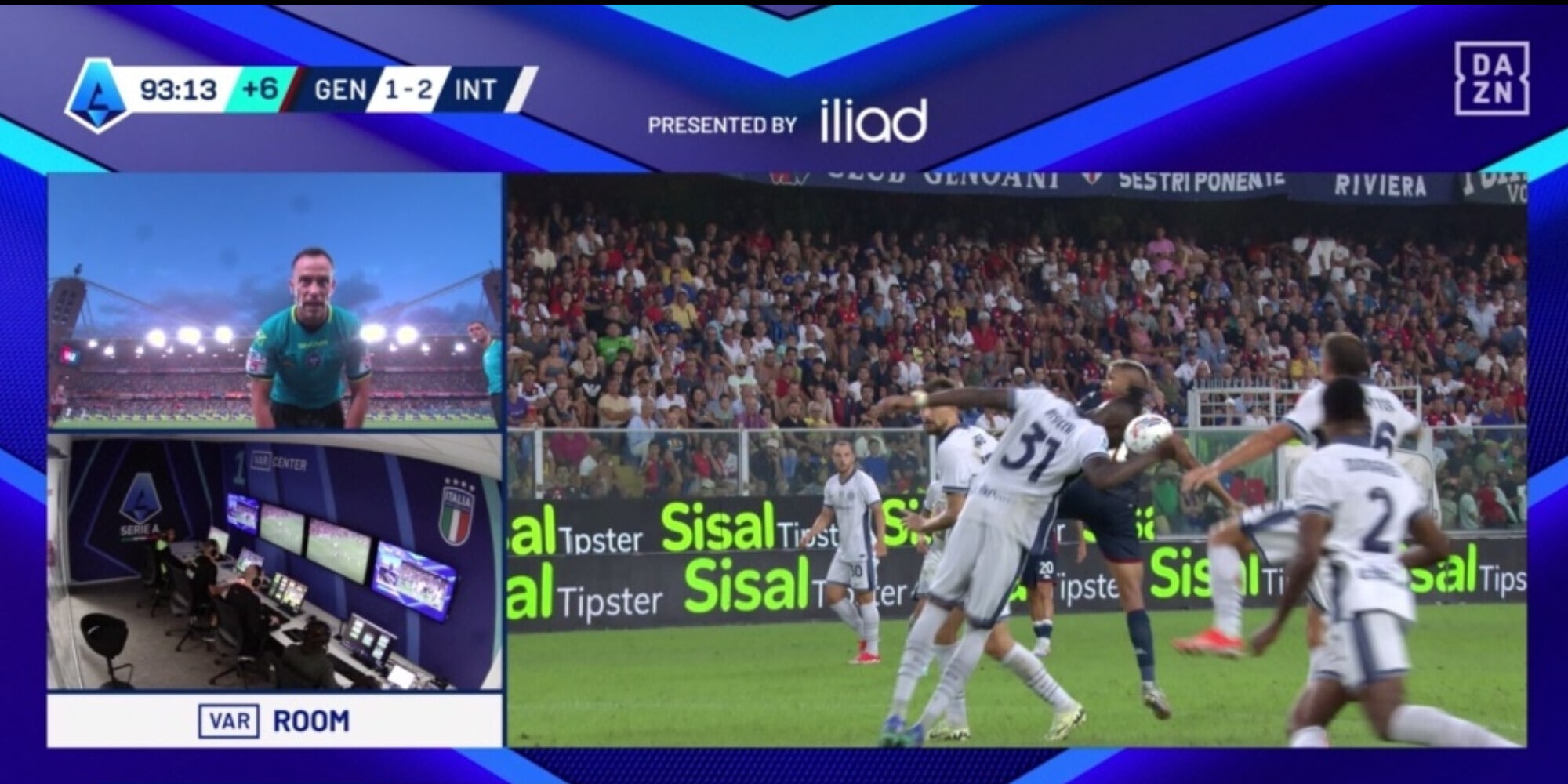 Inter, Thuram non basta: Bisseck pescato dal Var, 2-2 Genoa. Parma-Fiorentina pari