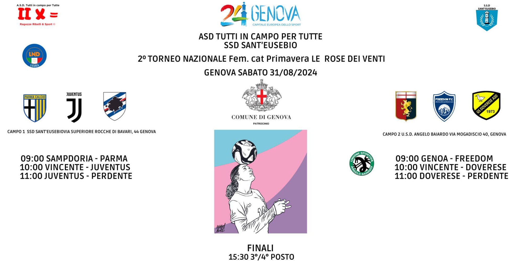 “Le Rose dei Venti” torneo femminile a S.Eusebio