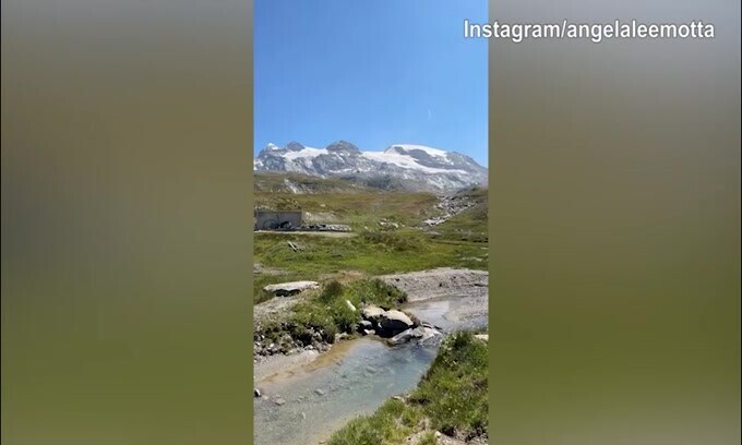 Thiago Motta e il cane Hugo a spasso in una grotta di ghiaccio