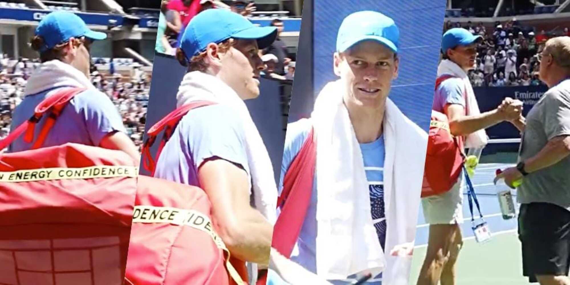 Sinner si allena con Dimitrov sull'Arthur Ashe: applausi e sorrisi per Jannik