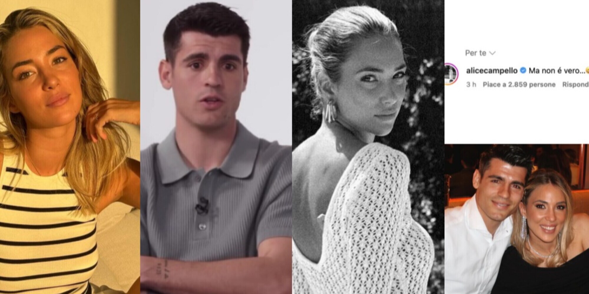 Alice Campello, il commento social che sbugiarda Morata: "Non è vero"