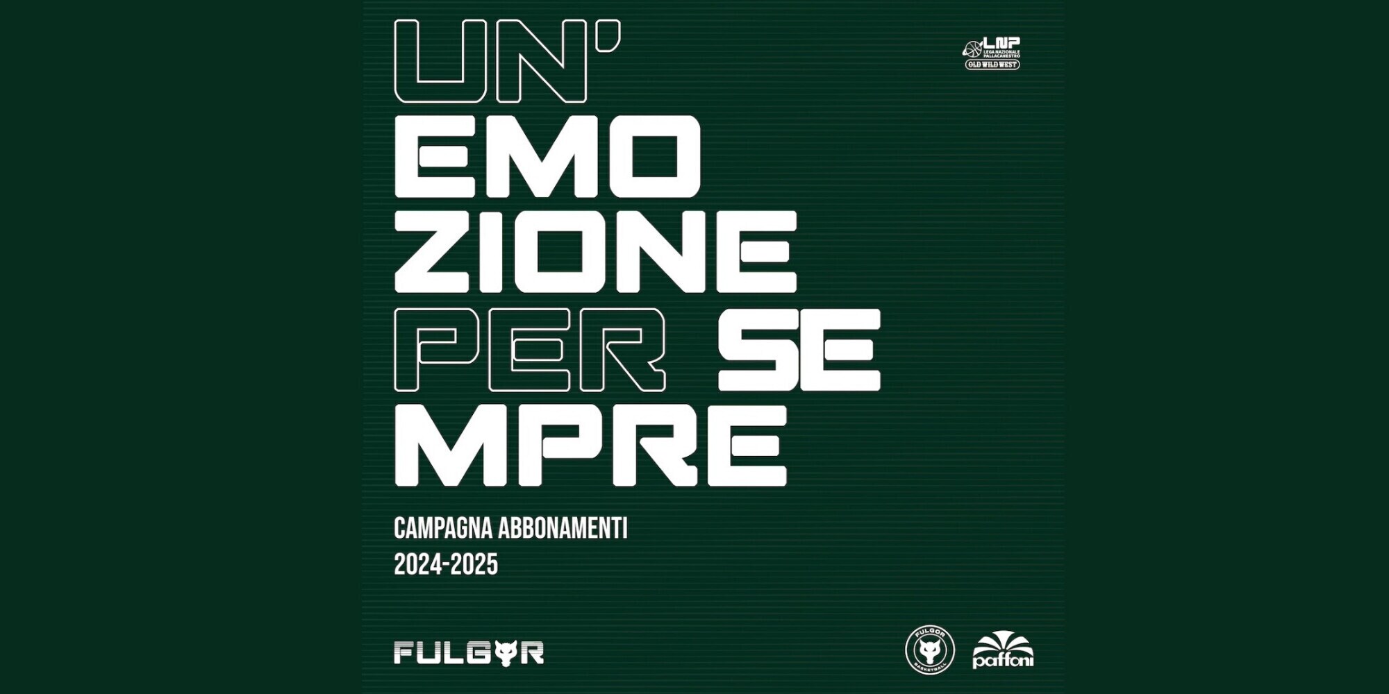 Fulgor Basket: “Un’emozione per sempre”, al via da domani la campagna abbonamenti