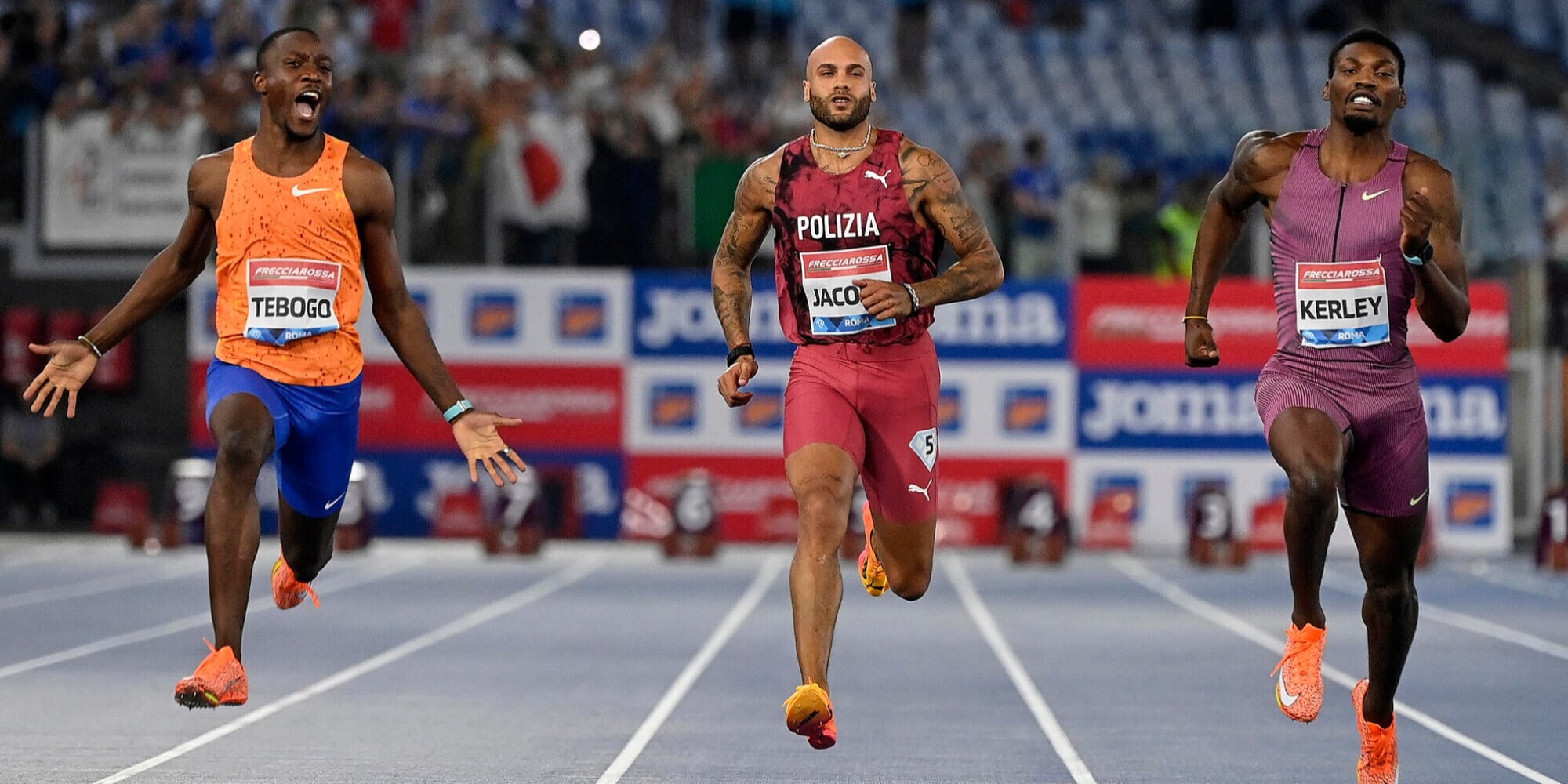 Golden Gala: Tebogo vola nei 100, Jacobs no