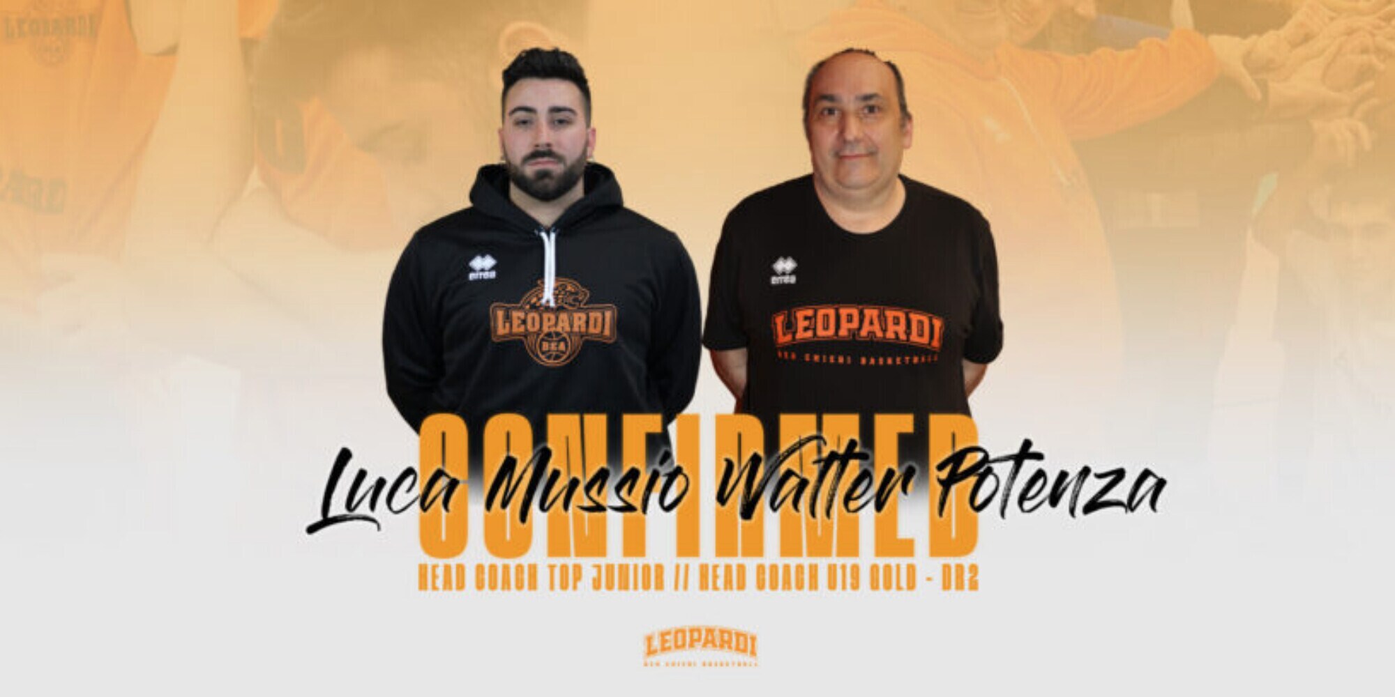 BEA Chieri, altre conferme per lo Staff del Settore Giovanile: Coach Mussio e Coach Potenza