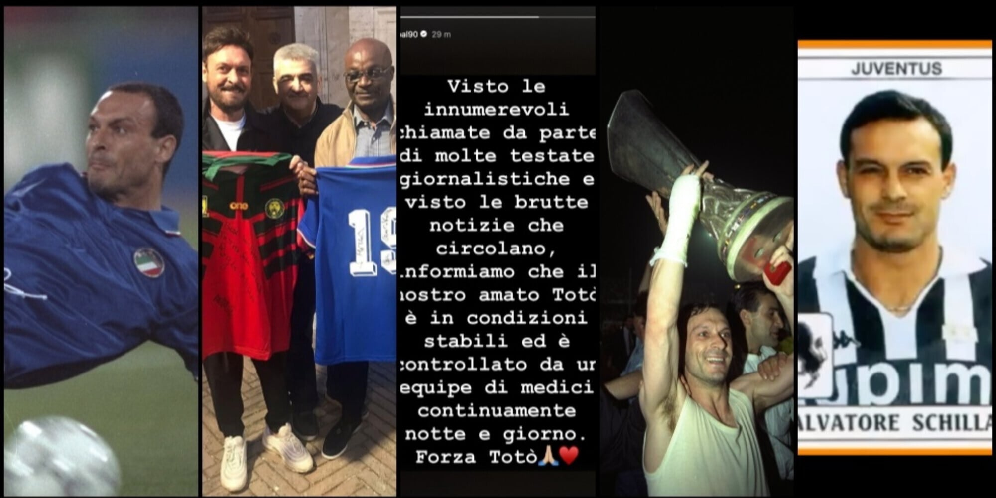 Schillaci ricoverato in ospedale, la Juve e tutto il calcio italiano in ansia