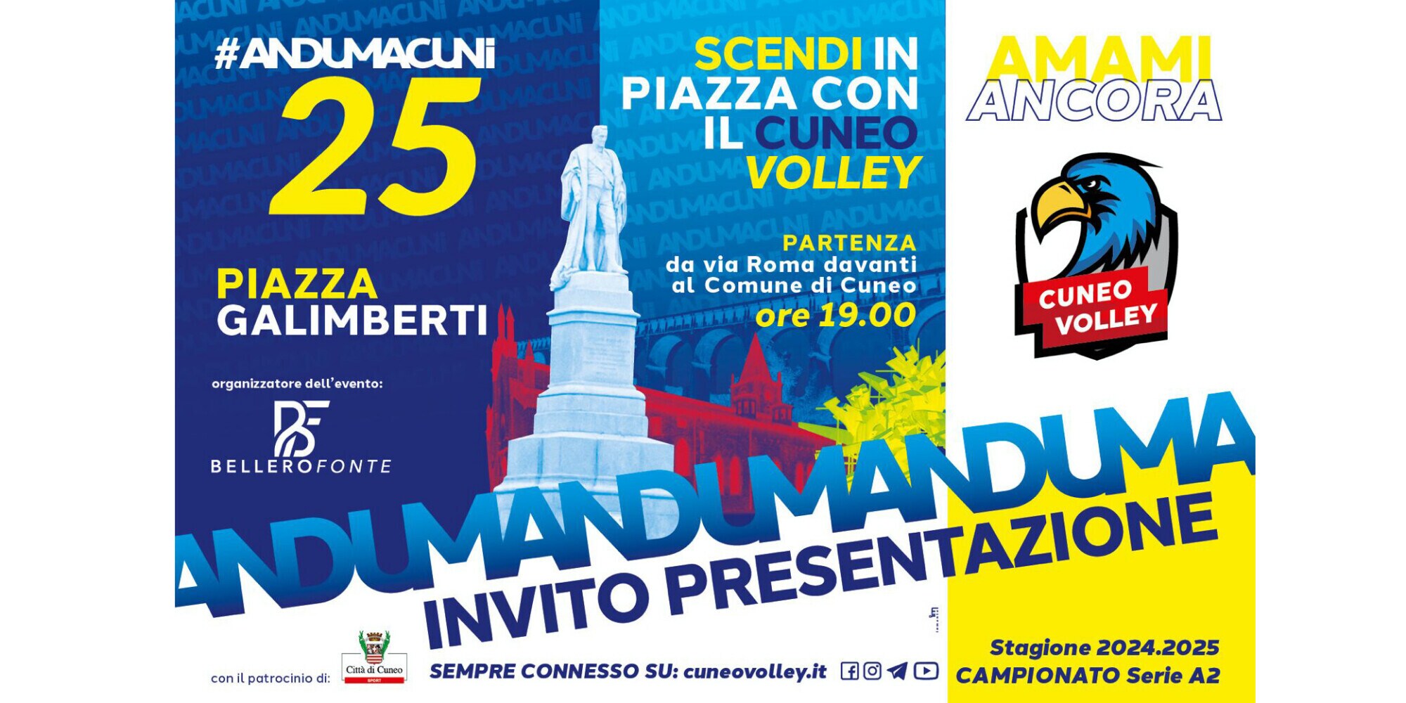 25 settembre: presentazione nel cuore della Città per il Cuneo Volley!
