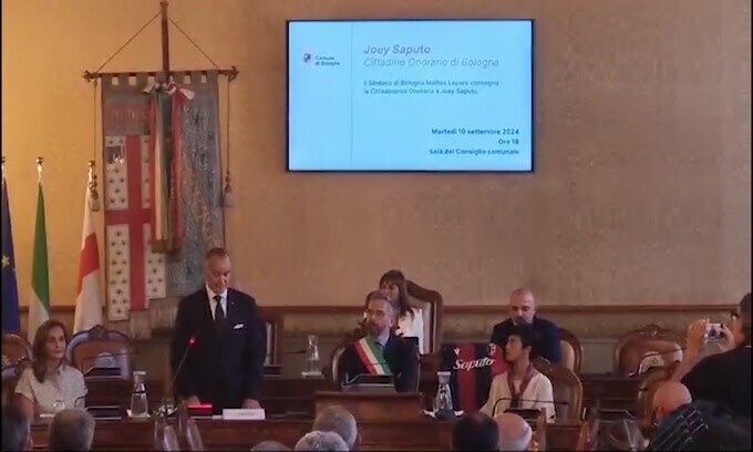 Joe Saputo diventa cittadino onorario di Bologna: "Orgoglioso ed emozionato"