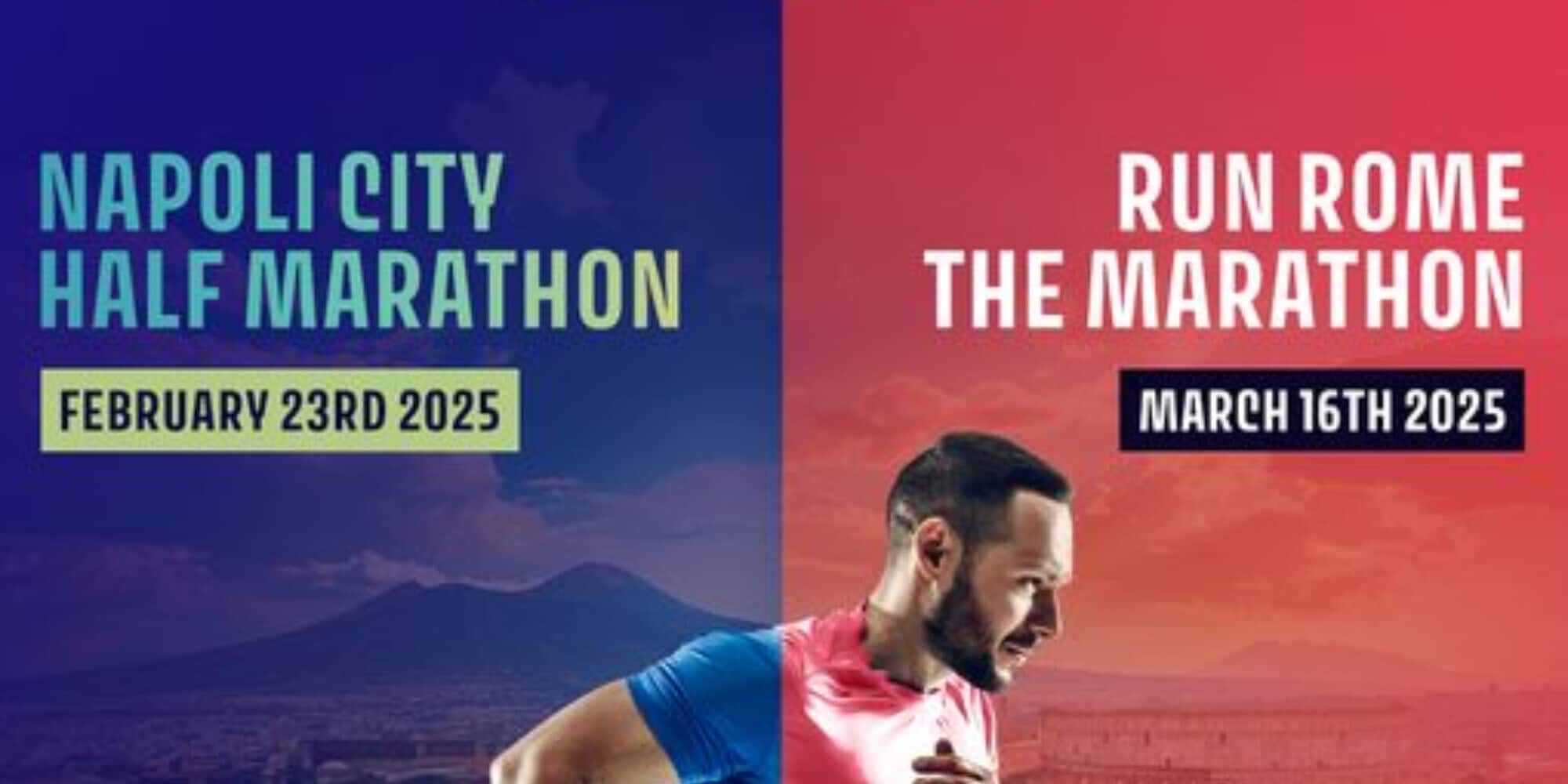 Run Rome The Marathon e Napoli City Half Marathon, promo combinata per correre un sogno