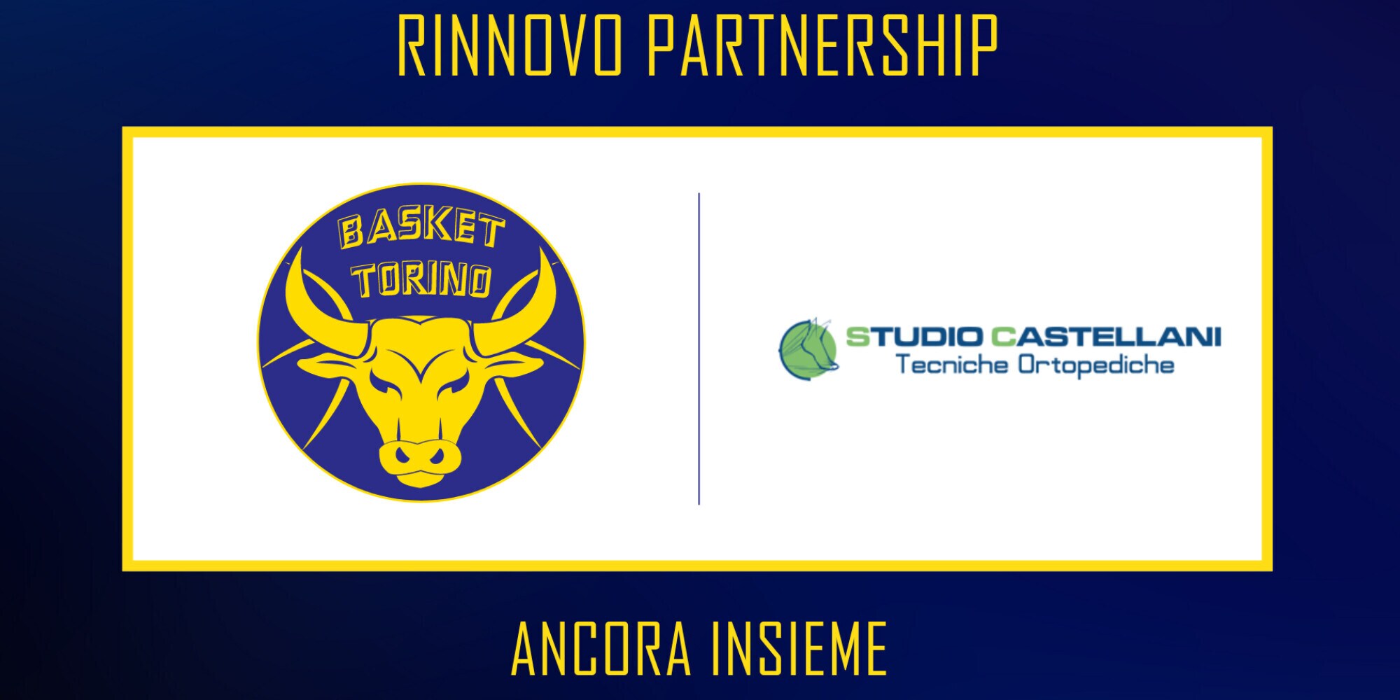 Basket Torino e Studio Castellani Tecniche Ortopediche, ancora insieme