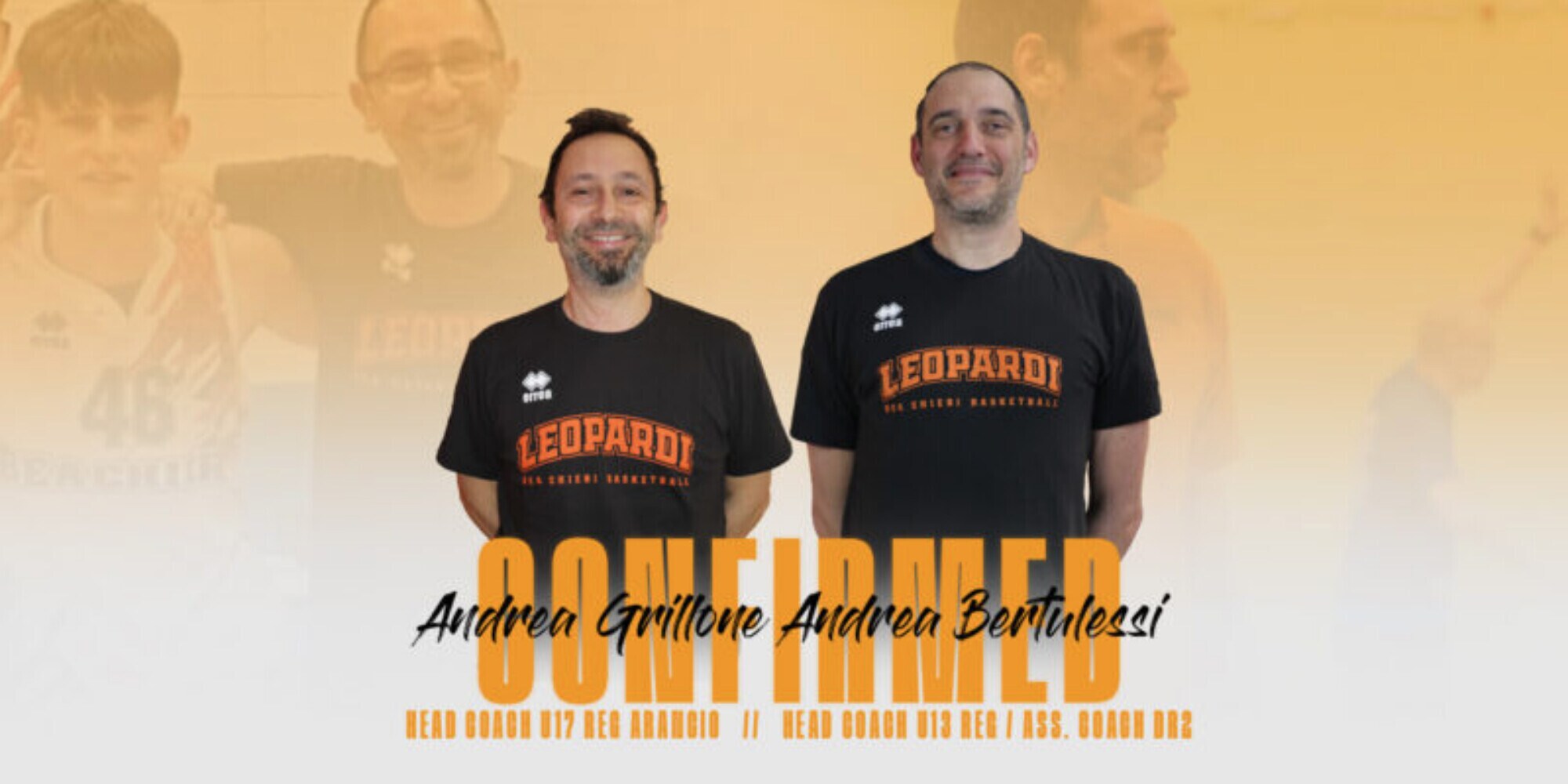 BEA Chieri: Coach Bertulessi e Coach Grillone confermati nello Staff del Settore Giovanile