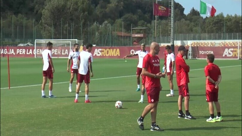 Roma, rifinitura prima dell’Athletic Bilbao