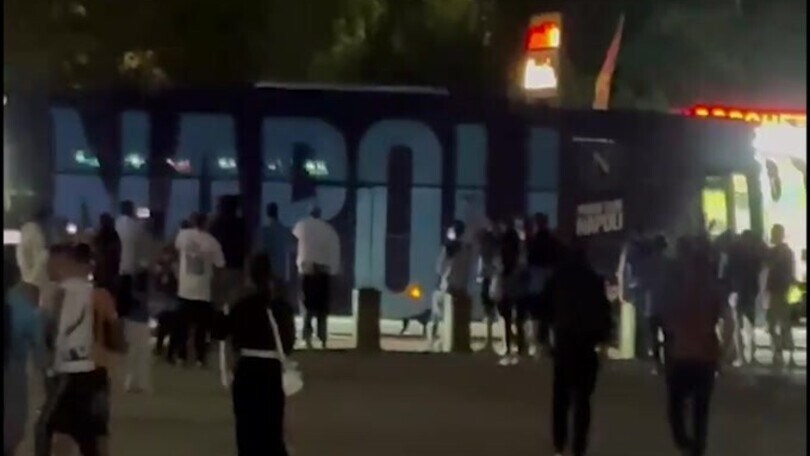 Coppa Italia, il Napoli arrivato allo stadio