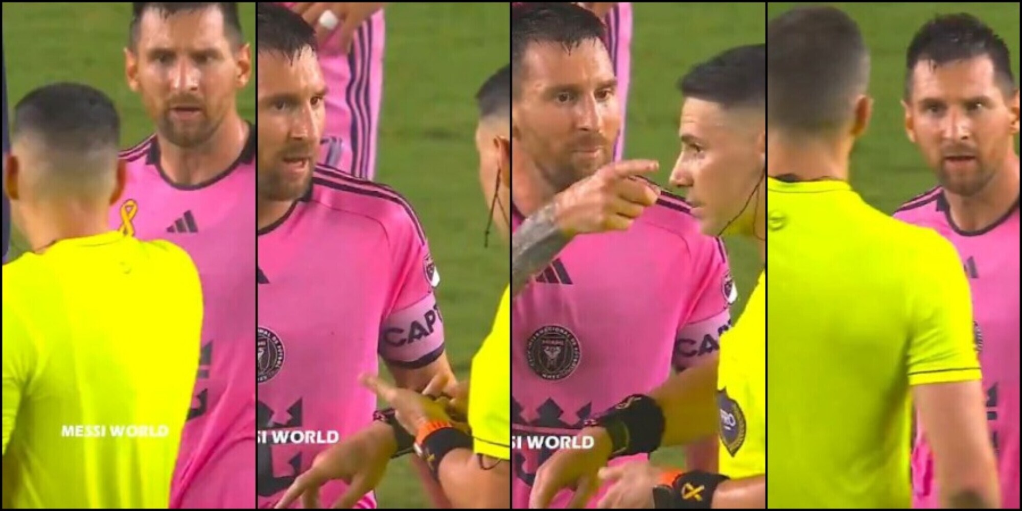 Messi, prima il gol poi rischia grosso: discussione e insulti all'arbitro