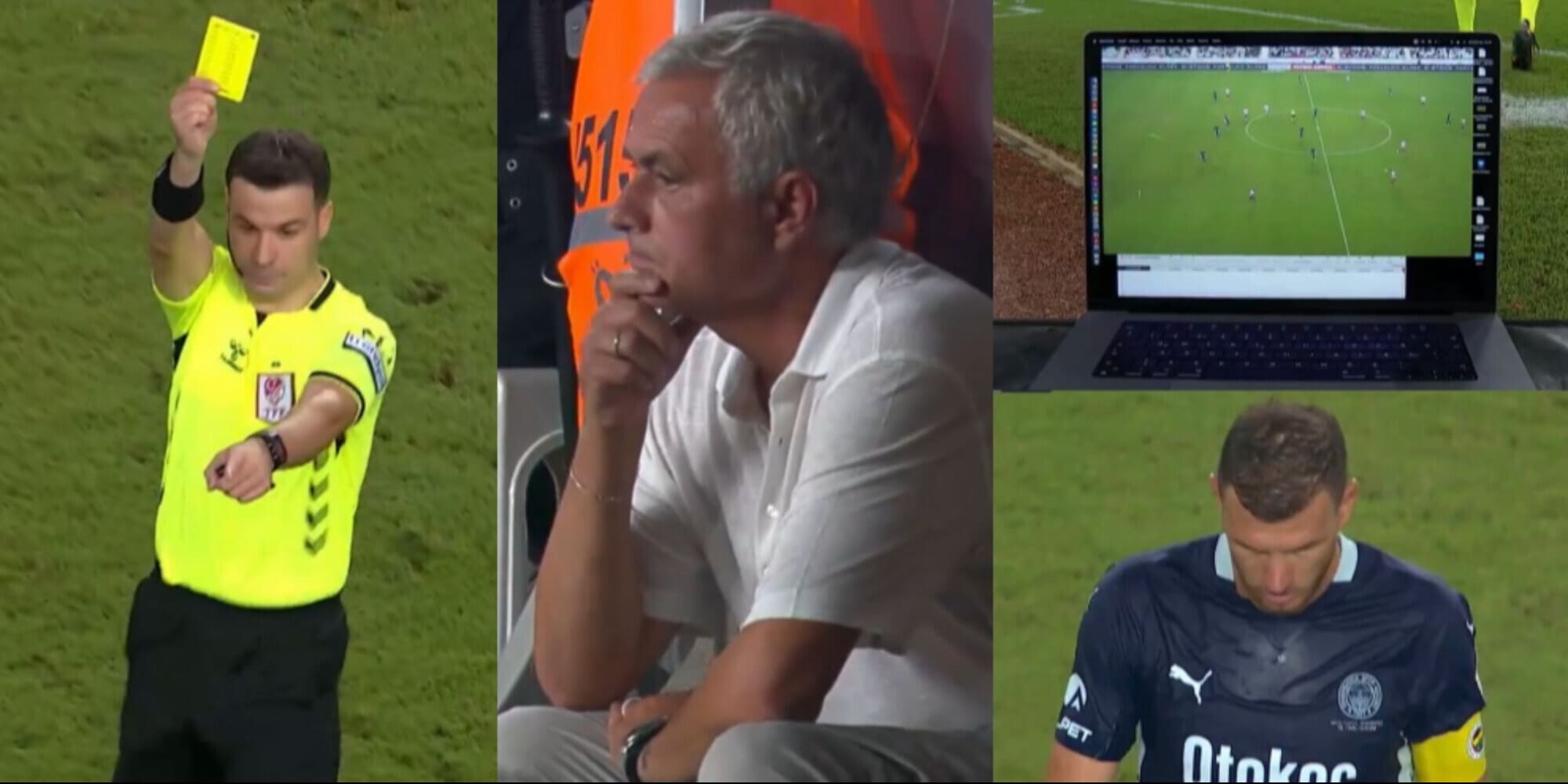 Fenerbahce, Mourinho show: pc davanti alla telecamera per protestare